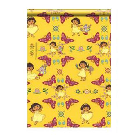 Dora The Explorer Yellow 2m Roll Wrap £0.99